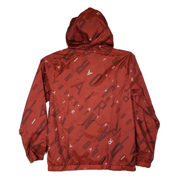 Jordan Boy's All Over Logo Windbreaker Jacket with Hood Rain Jacket Size  S 8/10 - Picture 2 of 6